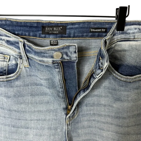 Judy Blue Straight Fit Jeans Size 15 / 32 Medium Wash JB82501LT - Picture 3 of 5